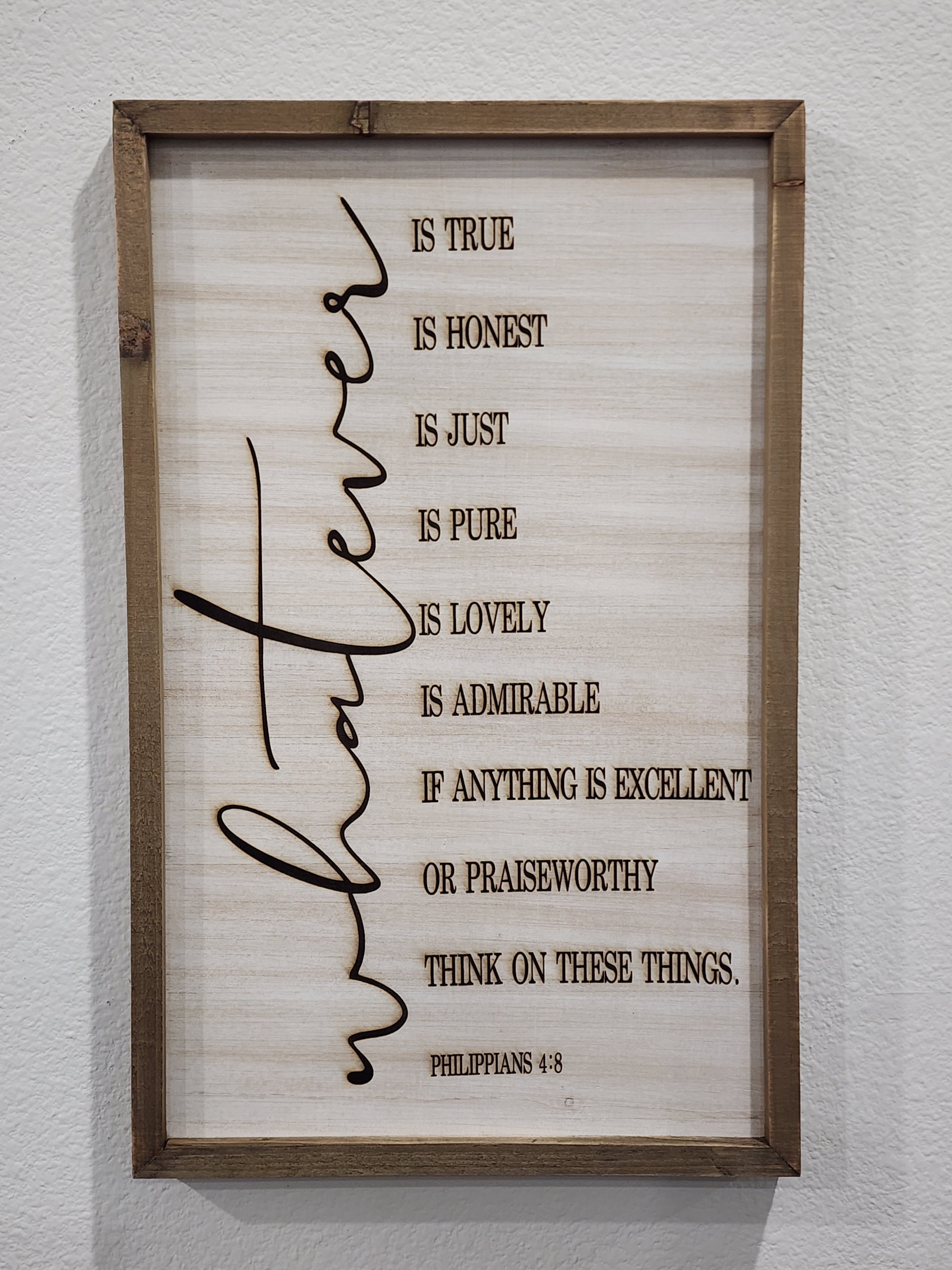 Philippians 4:8 Whatever Is True